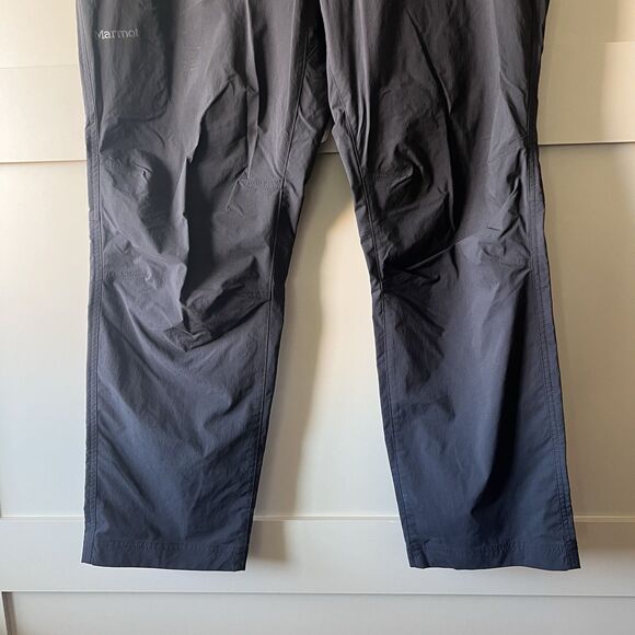 Marmot Pants Mens Sz 40 Hiking Outdoor  Black Belted Nylon Camping Zip Pockets - Picture 6 of 13